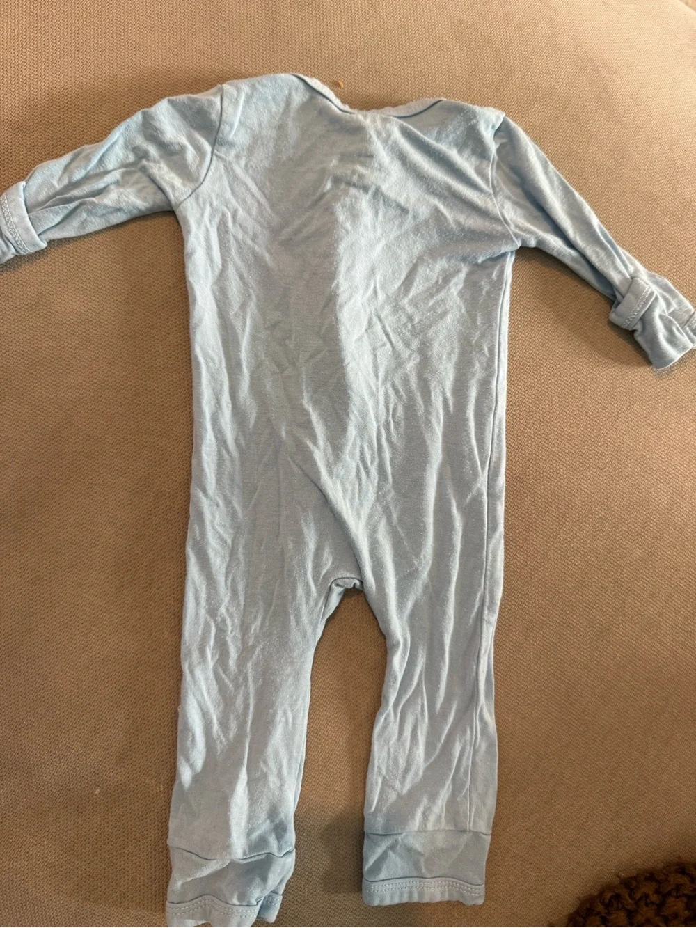Kyte BABY Light Blue Zippered One-Piece Bodysuit